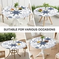 thumbnail image 7 of Blue Christmas Snowflake Pattern Round Fitted Tablecloth with Elastic Edge,Dining Table Cover Waterproof,Outdoor Round Tablecloth for Camping,Dining,Indoor and Outdoor, 7 of 7