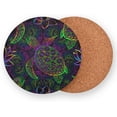 thumbnail image 2 of FREEAMG Round Coasters Set of 4, Cute Sea Turtles Absorbent Coasters for Drinks,Cork Base,Cup Tabletop Protection Mat, 2 of 7