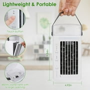 Moclever 4 in 1 Portable Air Conditioner Fan Evaporative Air Cooler Water Mist Cooling Fan for Desktop 3 Speeds Nightlight