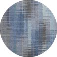 thumbnail image 2 of Addison Rugs Mayfield Premium Machine Washable Transitional Stripes Denim Round Rug, 8' x 8', 2 of 5