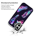 thumbnail image 2 of Compatible with iPhone 11 12 13 mini 14 15 16 Pro Max Plus Wallet Case with Card Holder, PU Leather Kickstand Card Slots Case ( 3D Chrome Shape, iPhone 14 Plus), 2 of 7