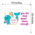 thumbnail image 4 of Personalized Sea Ocean Smart Kind Brave Mermaid Vibes Seahorse Statfish Princess Fish Starfish Queen Sweet Dreams Bedtime Unicorn Lovely Dream Wall Decal Sticker - Size: 10 In X 5 In, 4 of 5