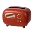 thumbnail image 2 of Caja de Pañuelos de Radio, Dispensador de Papel Extraíble, Caja de Almacenamiento de Servilletas, Servilletero para Gabinete de Vino, Cafetería, , ROJO shamjiam Estuche de tejido, 2 of 8