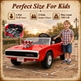 thumbnail image 5 of 24V Dodge Charger 1970 2 Seater Ride On Car, Battery Powered Ride On Toys w/4-Wheel Suspension, Parent Remote Control, Engine Spray, LED Lights, Bluetooth, MP3, 24V Ride On for Ages 3+, 5 of 9