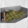 thumbnail image 6 of Funky Soft Flannel Fleece Throw Blanket, Doodle Hand Drawn Stripes in Wavy Style Abstract Fine Art Various Leafy Shades, Cozy Plush for Indoor and Outdoor Use, 50" x 60", Multicolor, by Ambesonne, 6 of 6