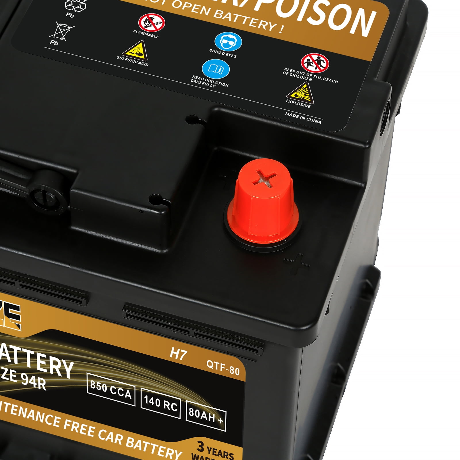 Weize Platinum AGM Battery BCI Group 49-12v 95ah H8 Size 49 Automotive  Battery, 160RC, 900CCA, 36 Months Warranty 