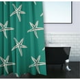 thumbnail image 3 of Simply Daisy 70" W x 73" L Starfish Polyester Shower Curtain, Kelly Green [1 Ct], 3 of 5