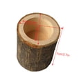 thumbnail image 3 of Wosthever Paquete de 4 artesanías de madera adornos de madera natural con corteza macetas suculentas portalápices casa sala de estar estudio Decoración del hogar, 3 of 6