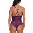 thumbnail image 3 of Mono sexy mono de cosplay suave mono de tela con pantalla de encaje para mujeres adultas, morado, S Noticed XX000036-01, 3 of 7