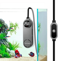 UPETTOOLS 50W Mini Aquarium Heater for 5-10 Gallon Tanks – Submersible Fish Tank Heater with Digital Display & External Temperature Controller, Adjustable 68°F-93°F, for Betta & Turtle Tanks，Shrimp