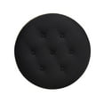 thumbnail image 6 of Jennifer Taylor Home Yolanda 24" Round Upholstered Accent Ottoman, Jet Black Woven, 6 of 6