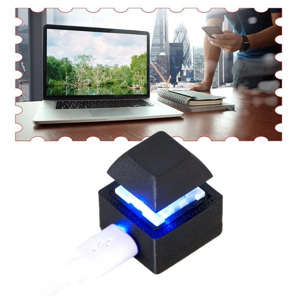 HPDL Non-magnetic one-meter green axis USB single keyboard one-key mechanical axis wired enter custom switch password medical screen cutting desktop shortcut key