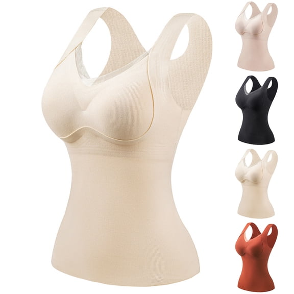 Antinious Ladies Solid V-Neck Lace Splice Built In Bra Summer Casual Tank Top