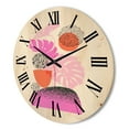 thumbnail image 3 of Designart 'Geometric Sun and Moon Shapes With Tropical Leaves' Modern Wood Wall Clock, 3 of 5
