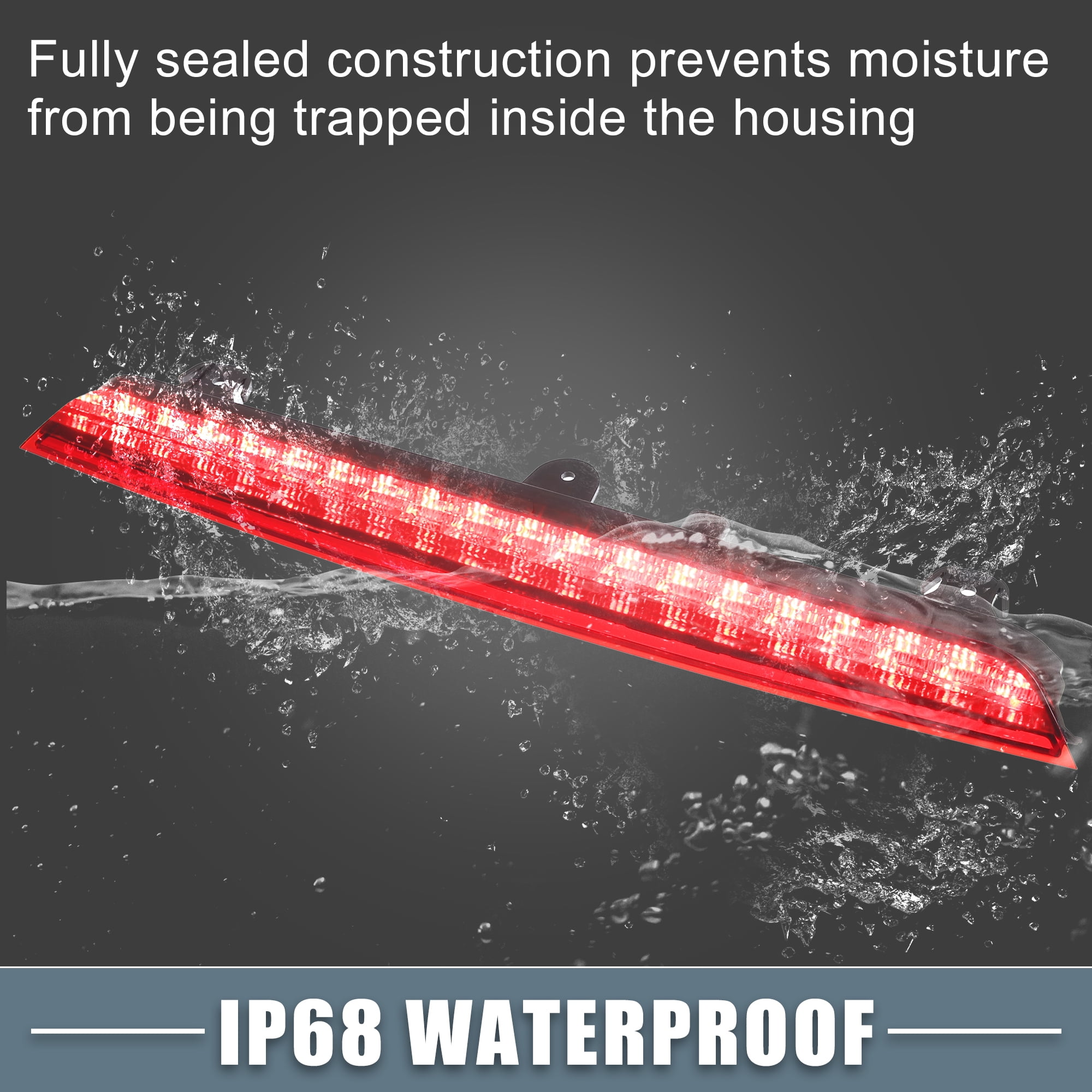 Unique Bargains LED Third Brake Stop Light for Ford Escape 2008-2012 Chrome Tone