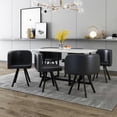 thumbnail image 6 of Modern 7 Pieces Dining Table Set, Rectangle Dining Table with 6 Chairs for Dining Room, Kitchen, 6 of 7