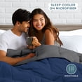 thumbnail image 6 of Bare Home 1800 Collection Reversible Down Alternative Comforter, All-Season, Oversized King, Dark Blue/Gray, 6 of 10