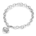 thumbnail image 3 of Colección Pulsera de plata de ley con etiqueta de corazón, 7,5" - paquete de 3, 3 of 5