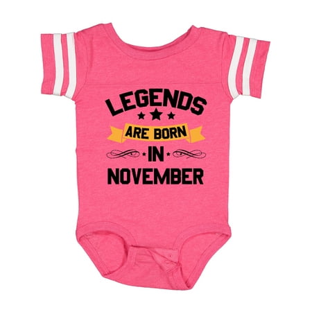 

Inktastic Legends Are Born in November Gift Baby Boy or Baby Girl Bodysuit