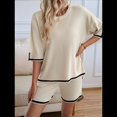 thumbnail image 4 of Conjuntos de Dos Piezas para Mujer: Jersey de Corta, Pantalones Anchos y Conjuntos de Viaje de Verano XL, 4 of 10