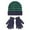 Green, variant on TAIAOJING Winter Beanie Hat for Kids Glove Riding Warm Hat Two-piece Stripe Windproof Sets Hat Knitted Kids Hat