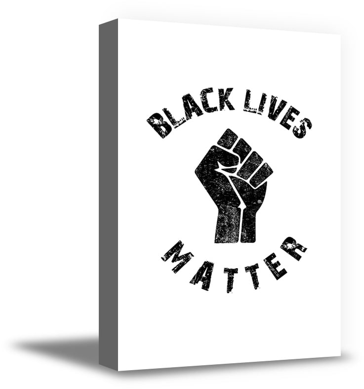 Black Lives Matter Fist BLM Vinyl Decal Sticker 3.5 in no background X 2.5 in