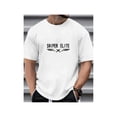 thumbnail image 2 of Camiseta transpirable con letras minimalistas impresas digitalmente para adultos, hombres, mujeres, adolescentes, jóvenes., 2 of 8