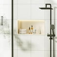 thumbnail image 5 of XIANERS Shower Niche No Tile Needed 27.5 X 11 X 5inch Recessed Wall Niche with Non-dimmable LED Light Sleek Bathroom Shelf Recessed Wall Niche Stainless Niche for Storage lovely, 5 of 9