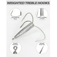 thumbnail image 4 of BLUWING 14/0 Weighted Treble Hooks 2pcs Snag Hooks High Carbon Steel Fishing Hook Bunker Snagging Hooks Saltwater Heavy Duty Treble Hooks, 3oz, 4 of 8