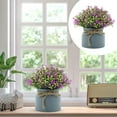 thumbnail image 2 of Artificial Flowers for Decoration, Dienrx Artificial Flowers Potted Plants Flowers In Pots Decorate Home Kitchen Rustic Table Centerpiece Interior Outdoor Decor, 1*Simulation Flower+Flower Pot, 2 of 9