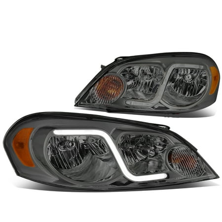 Corner Lights Lens - For 06-07 Monte Carlo / 06-13 Impala / 14-16 Impala Limited Pair of LED DRL Headlight ( Smoked Lens / Amber Corner )