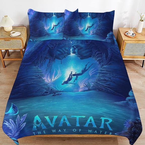 Comfortable Avatar Bedding 3 Pieces Set With Pillow Shams for All Seasons 86"x70"