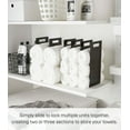 thumbnail image 4 of Yamazaki Home Towel Storage Organizer, Black, Steel, Handles, No Assembly, 4 of 6