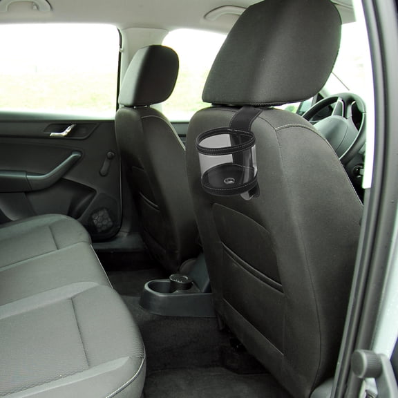 SEWOART Black Car Backseat Cup Holder with Multifunctional Hook for Drinks and Storage