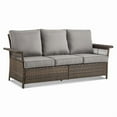 thumbnail image 4 of PARKWELL Wicker Outdoor 3 Seater Sofa,Patio Rattan Couch with Cushions Deep Seat,Gray, 4 of 10