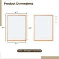 thumbnail image 2 of 2Pcs Wood Picture Frames, Wood Photo Frames, Rustic Natural Beech Wood Picture Frames, Set of 2 Nail-free Wood Frames for Diploma, Certificate, Photo, Poster, Personal Profile, 2 of 5