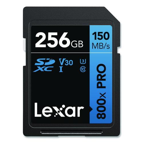 High-Performance PRO BLUE Series SDXC Memory Card, UHS-I V30 U1 Class 10, 256 GB | Bundle of 2