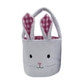 thumbnail image 4 of Dmlowu Bunny Easter Basket for Kids - Large Easter Basket with Handle, Portable Storage Basket for Organizing Flowers Storage Bins Easter Egg Hunt Prizes, 4 of 4