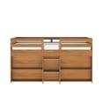 thumbnail image 4 of Max & Lily Solid Wood Modern Farmhouse Low Loft Bed, Twin Bed Frame for Kids with 2 Bookcases, 4 of 12