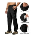 thumbnail image 2 of Little Donkey Andy Men's Quick Dry Zip Off Convertible Pants Elastic Lightweight Hiking Travel Golf Black S, 2 of 8