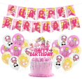 thumbnail image 3 of OP3 Mario Peach Princess Tema Niños Fiesta De Cumpleaños Decoraciones banner cake topper Globo Remolinos set Suministros PO3, 3 of 4