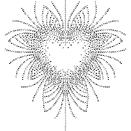 Hearts Iron on Rhinestones for Clothing Bling Iron on Transfers Decal Valentine's Day Heart Bling Patches Crystal Iron on Heart Patches for Clothes Canvas Shoes T-Shirt Wedding Easter Decor DIY