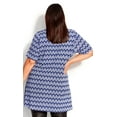thumbnail image 2 of Avenue Women's Plus Size Liv Pleat Print Tunic Top Short Sleeve Round Neckline, Female, 2 of 3