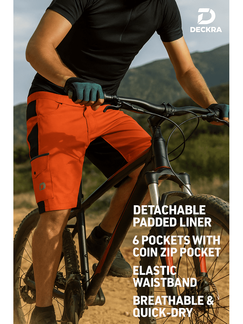 Deckra Men Cycling Shorts MTB Off Road Mountain Biking Baggy Style
