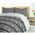 thumbnail image 4 of Ambesonne Monochrome Duvet Cover Set, Zİgzags Native Details, 2-Calking, Charcoal Grey and White, 4 of 6