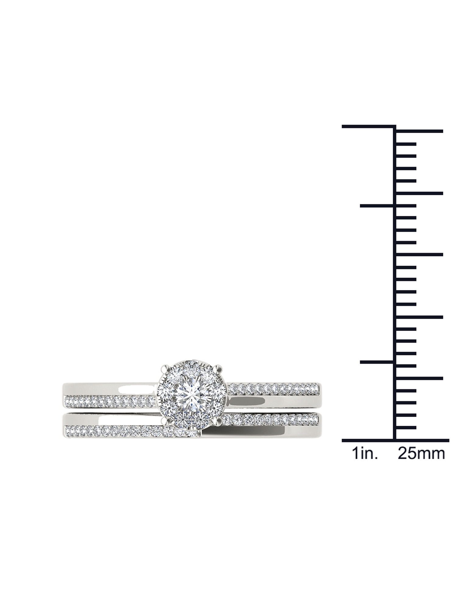 1/3 Carat T.W. Diamond 10kt White Gold Trilogy Engagement Ring
