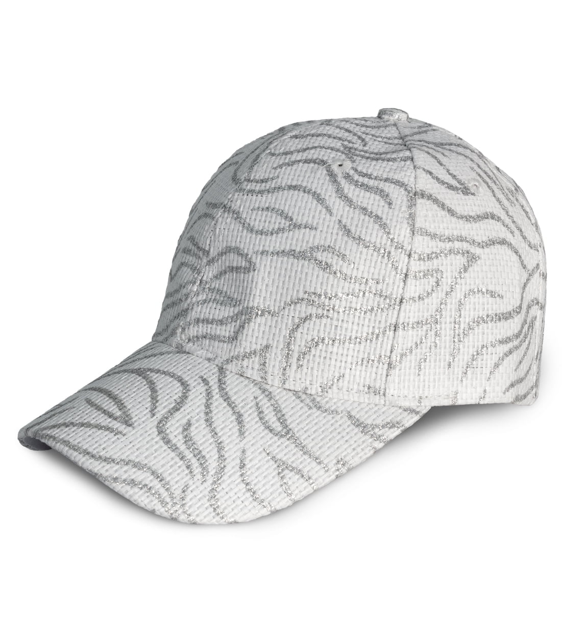 MAGID WOMEN'S STRAW BASEBALL CAP WITH METALLIC WAVES