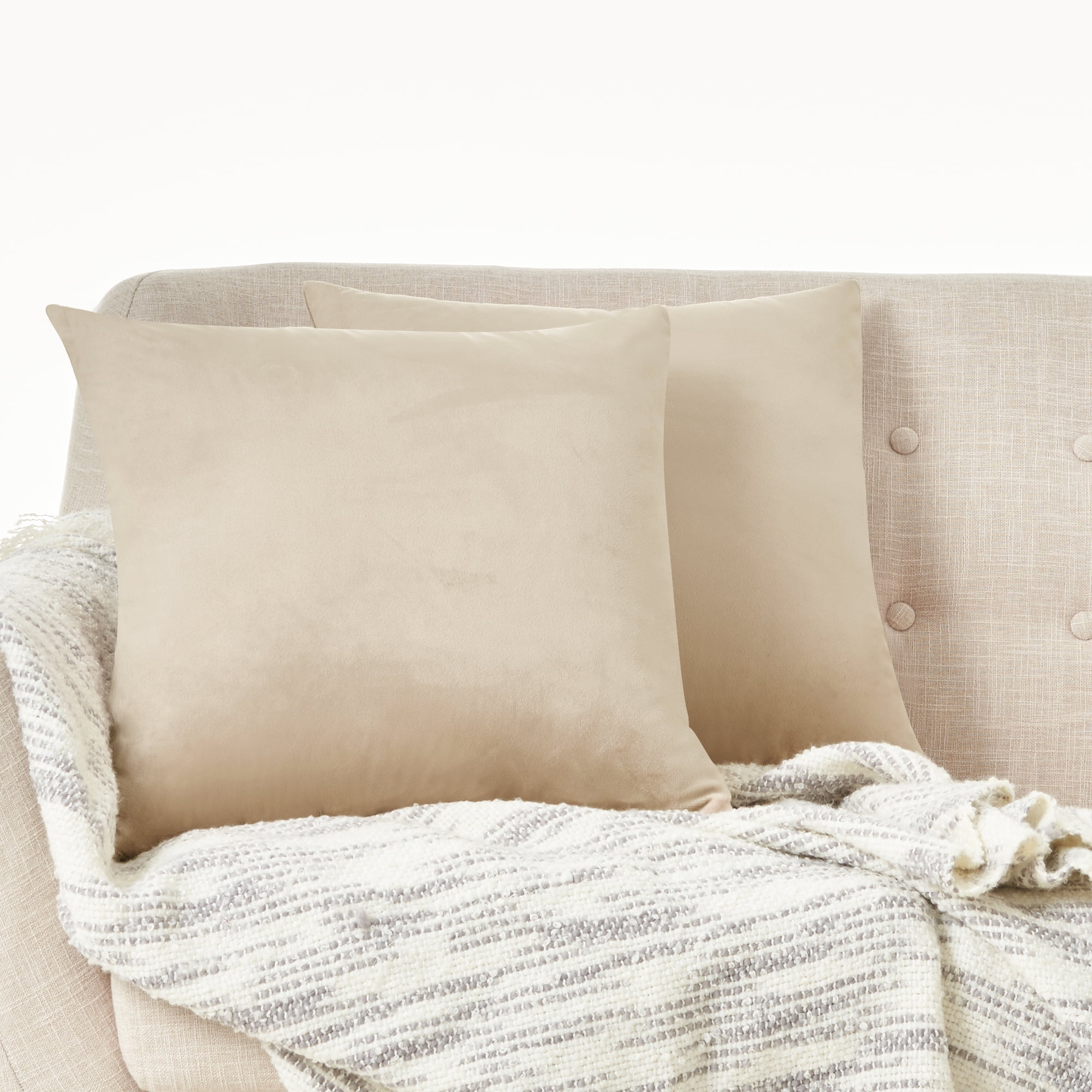 Deconovo Home Decor Plush Velvet Pillow Covers Super Soft Pillowcases Solid Throw Pillow Covers