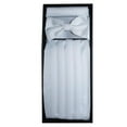 thumbnail image 1 of Berlioni Men's Formal Cummerbund Bowtie Hanky Set Tuxedo Accessories Weddings Prom Wear 4-Pleat Soft Satin Finish Silver, 1 of 1