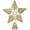 Golden, variant on Gymnture Golden Glitter Star Tree Topper for Vintage Christmas Decor
